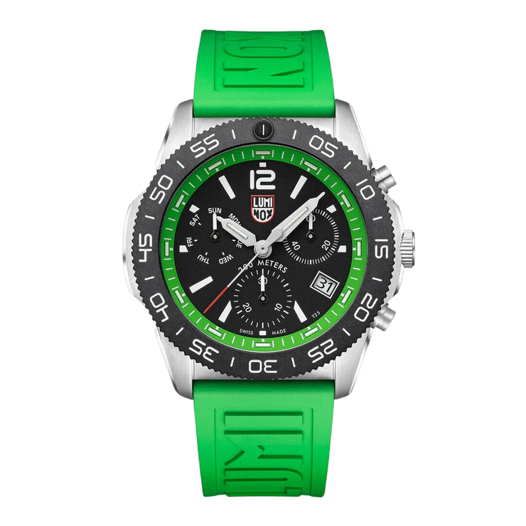 Luminox Pacific Diver Chronograph 44 mm Diver Watch Black-Green Dial - Set