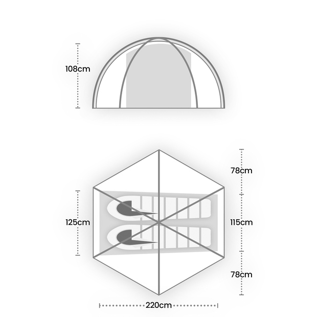 Terra Nova Vault Duo Freestanding 4 Season Tent - Green