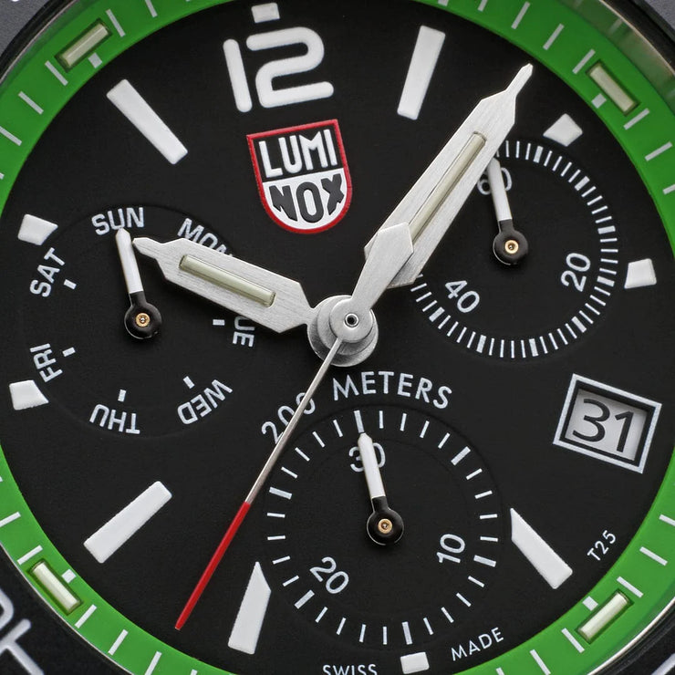 Luminox Pacific Diver Chronograph 44 mm Diver Watch Black-Green Dial - Set