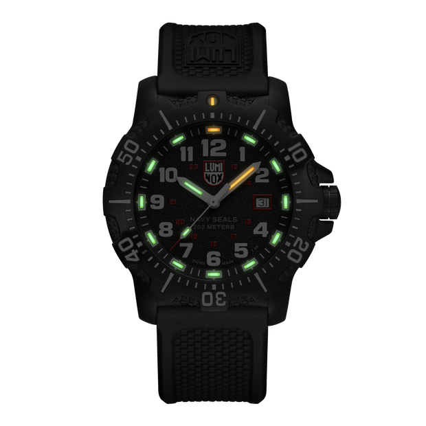 Luminox Navy SEAL 45 mm Military Dive Watch - Black Face Black Strap
