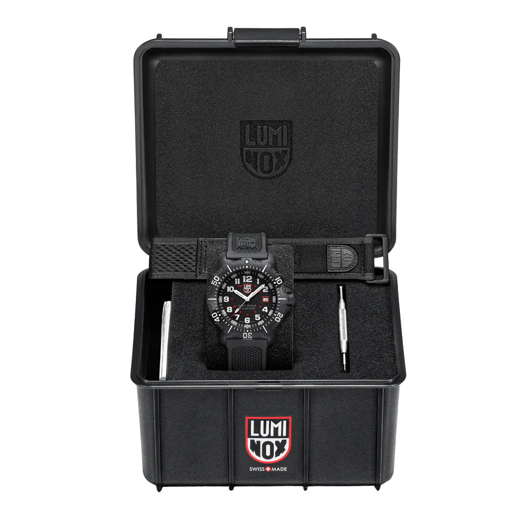 Luminox Navy SEAL 45 mm Military Dive Watch - Black Face Black Strap