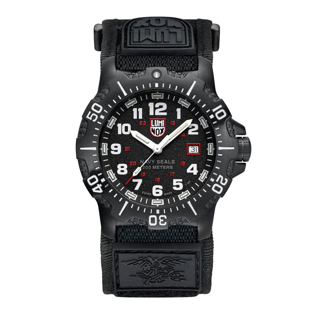 Luminox Navy SEAL 45 mm Military Dive Watch - Black Face Black Strap