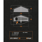 Vango Apex Compact 100 Backpacking Tent - Forest Green