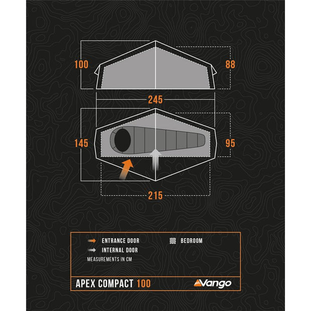 Vango Apex Compact 100 Backpacking Tent - Forest Green