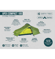 Vango Apex Compact 100 Backpacking Tent - Green