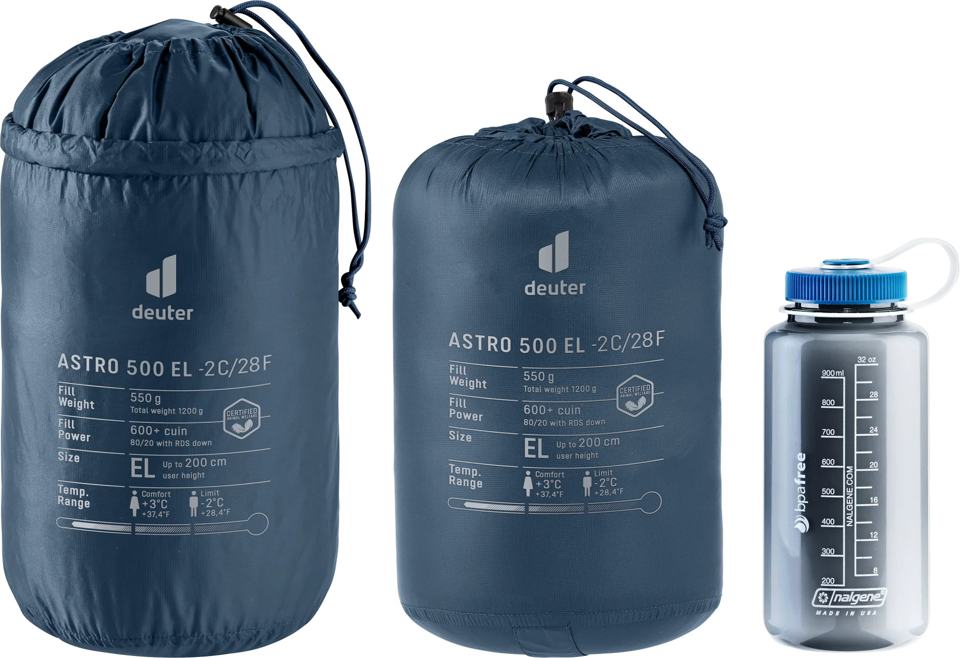 Deuter Astro 500 EL -2C/28F Down Sleeping Bag - Long Marine Ink