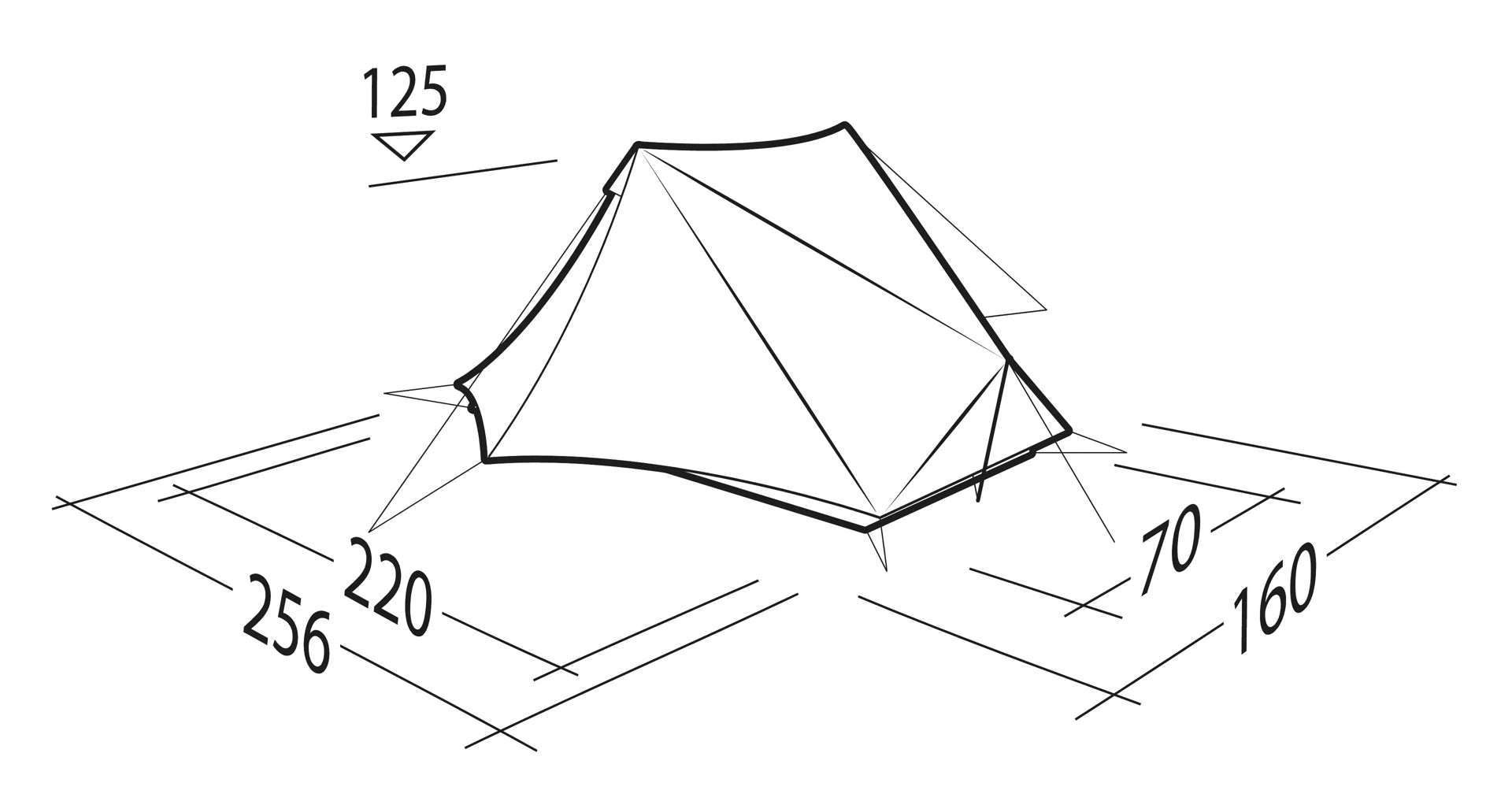 Robens Via 1 Ultra Lightweight 1 Person Trekking Pole Tent - Orange