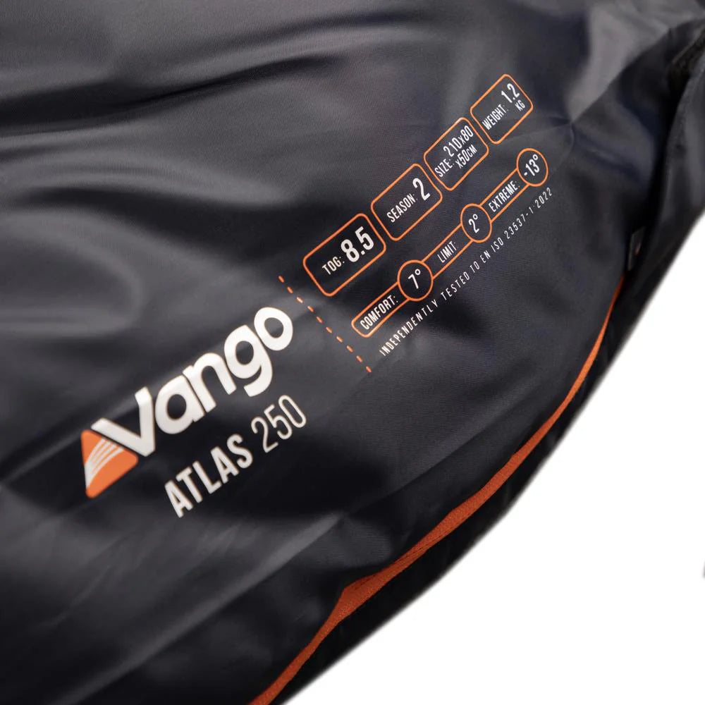 Vango Atlas 250 Mummy Sleeping Bag - Midnight Navy