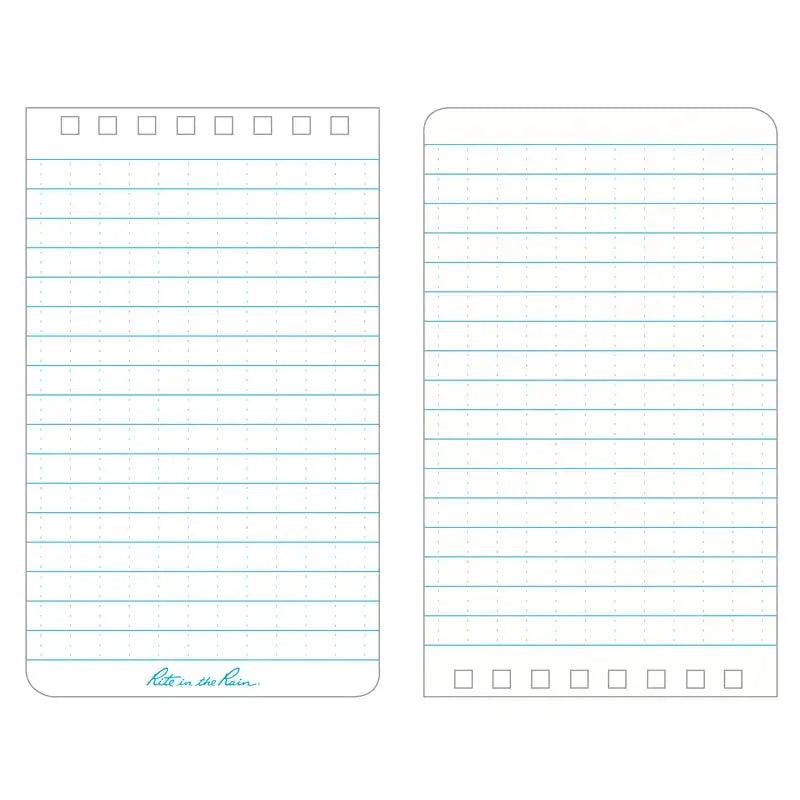 Rite in the Rain Top Spiral Bound Pocket Notepad No.235 - White Blue 3" x 5"