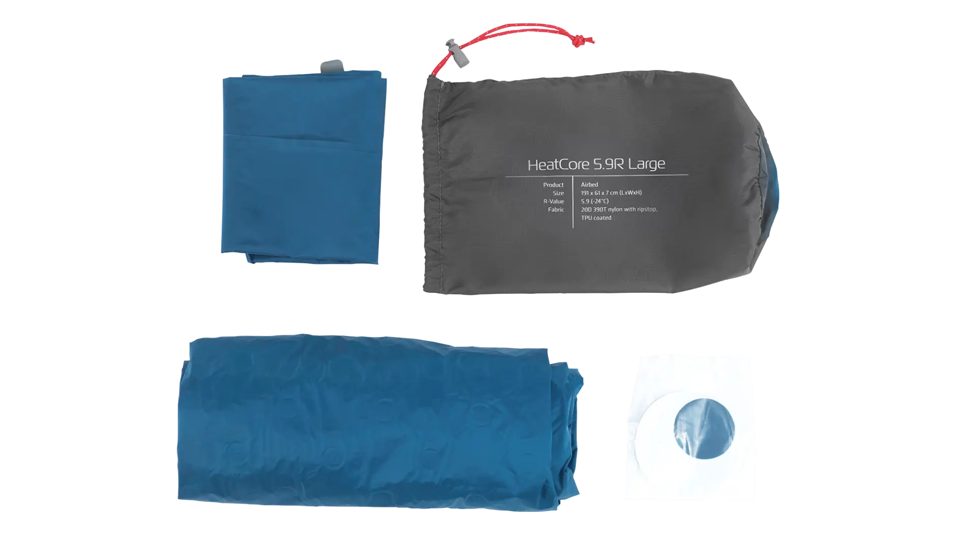 Robens HeatCore 5.9R Insulated Backpacking Mat - Large Blue