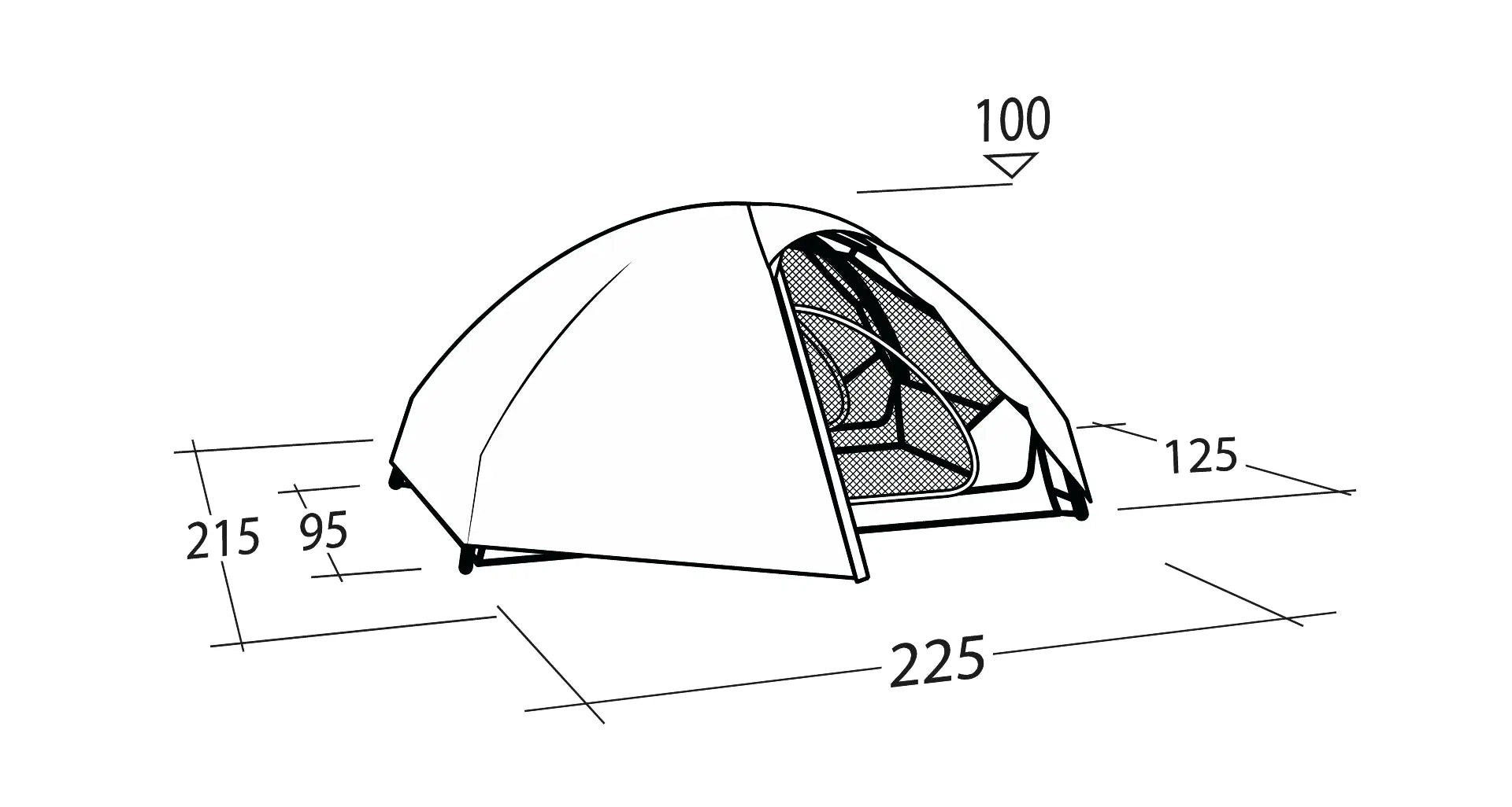 Robens Seeker 2 Lightweight 2 Person Backpacking Tent - Grey