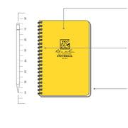 Rite In The Rain Side Spiral Notebook No. 373 - Yellow 4.875" x 7"