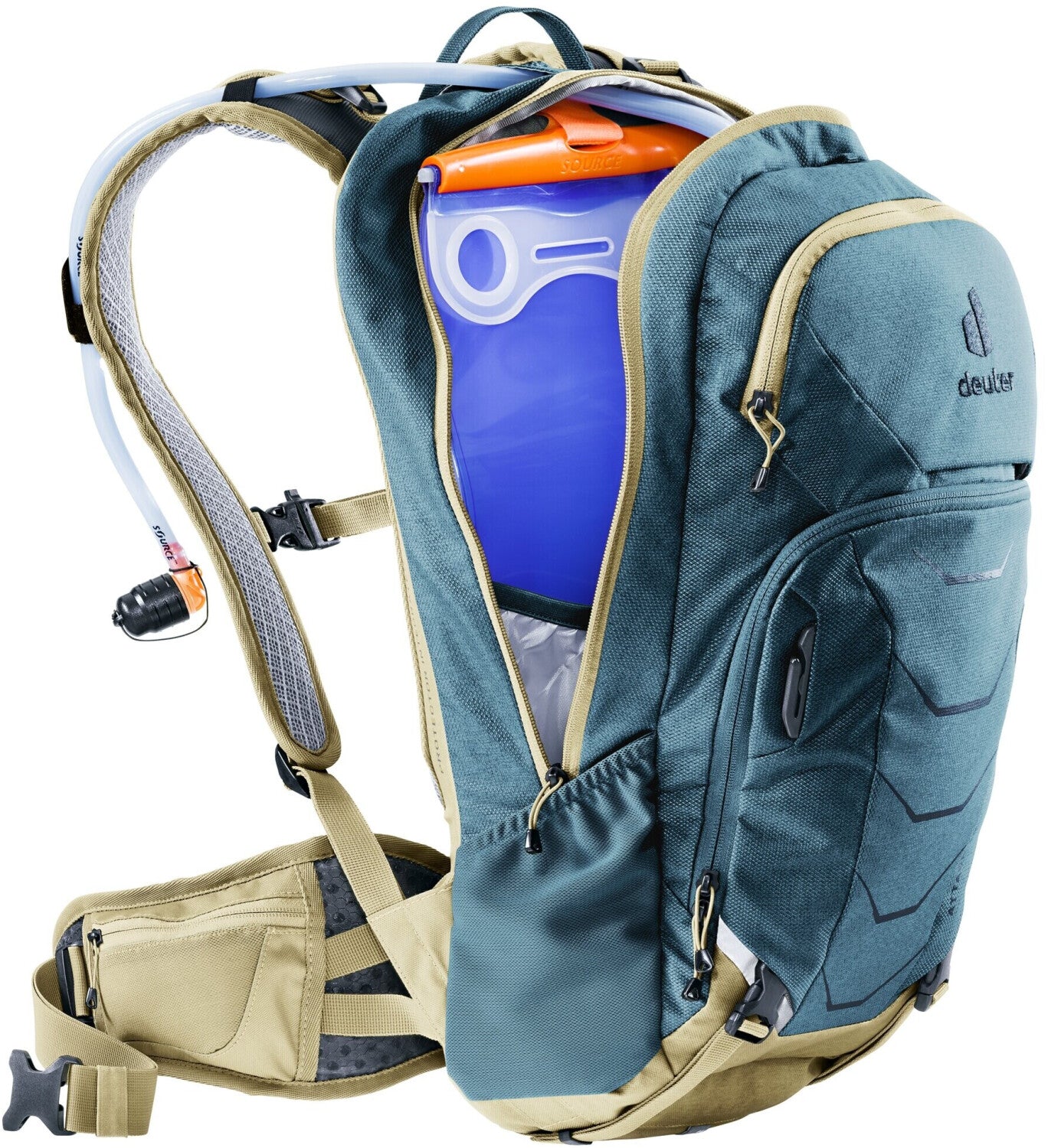 Deuter Attack 16 Bike Back Protector Backpack - Atlantic Desert