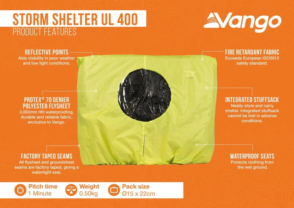 Vango Storm Shelter UL 400 - 4 Person Viper Green