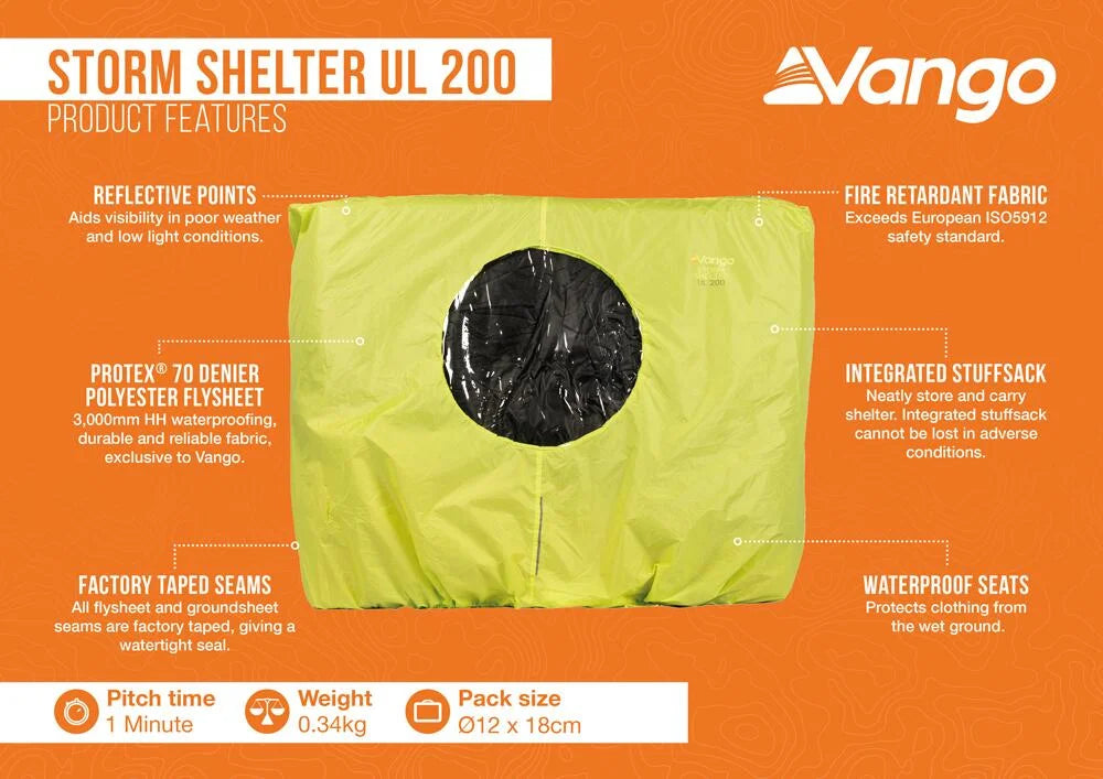 Vango Storm Shelter UL 200 - 2 Person Viper Green