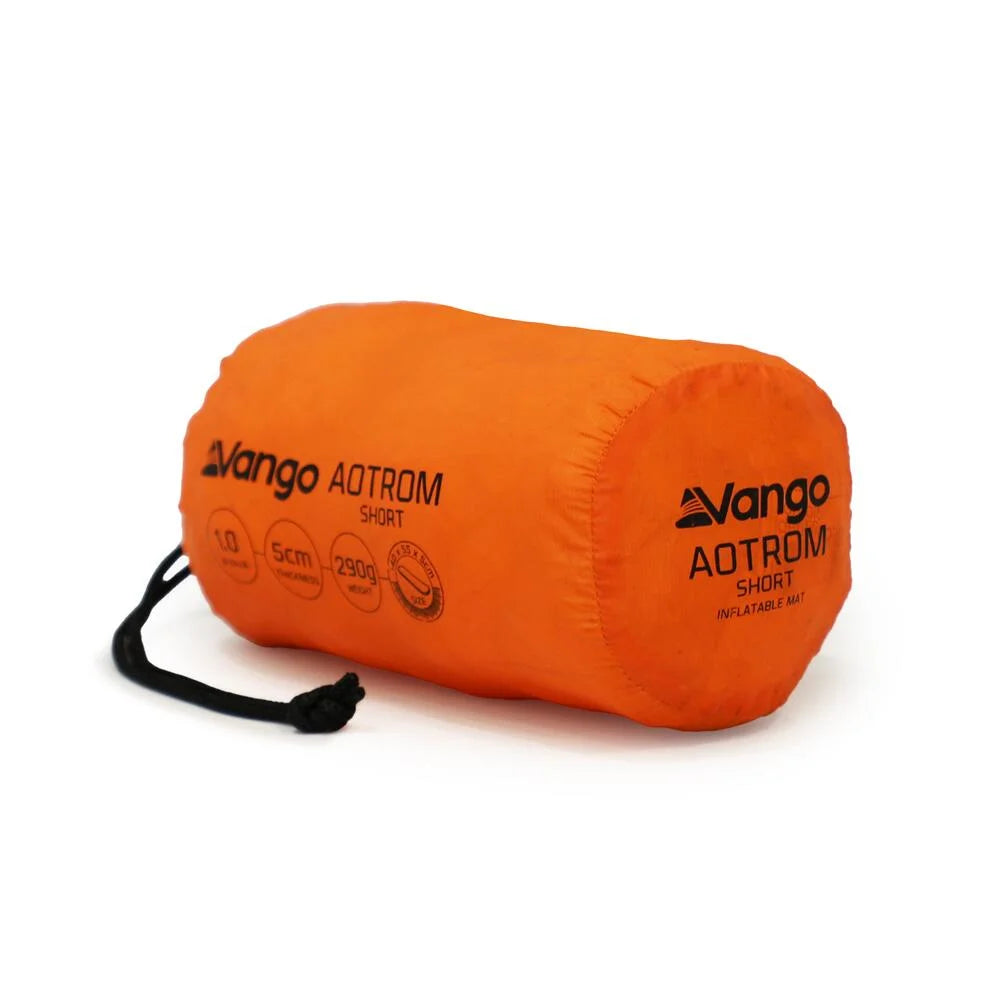 Vango Aotrom Short Lightweight Sleeping Mat (5cm thick) - Vango Orange