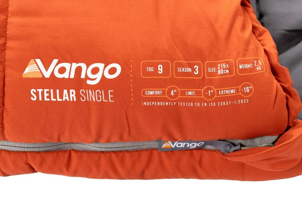 Vango Stellar Single Rectangular Sleeping Bag - Harissa