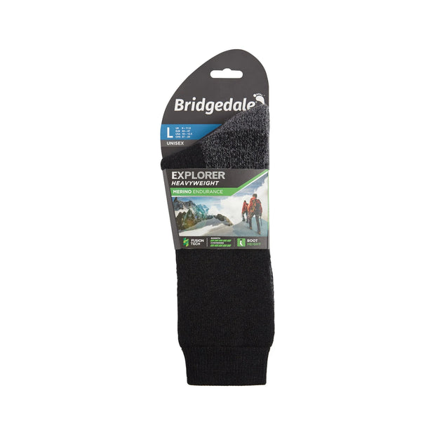 Bridgedale Men's Summit Explorer Heavyweight Boot Sock - Black