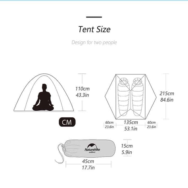Naturehike Star-River 210T Orange Inc Mat