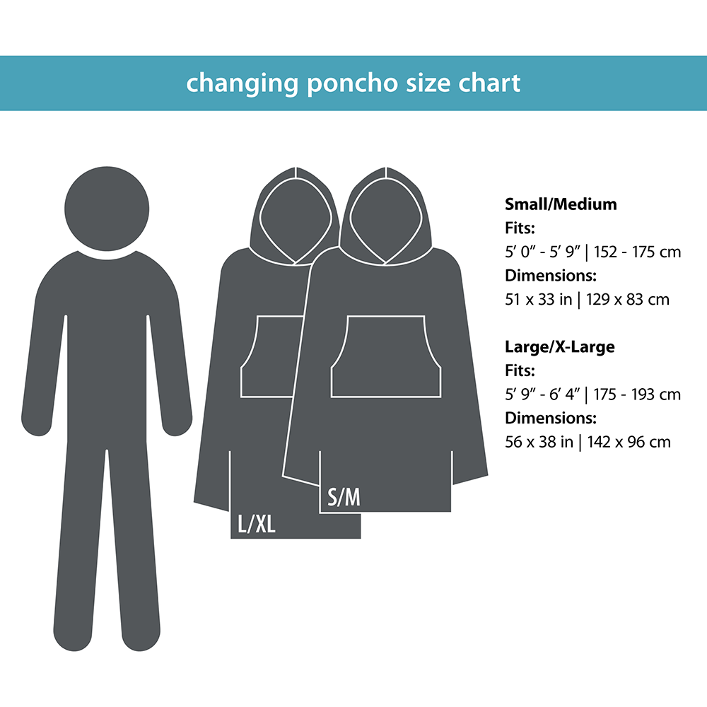 PackTowl Ultra-Absorbent Changing Poncho Towel - Botanical Print