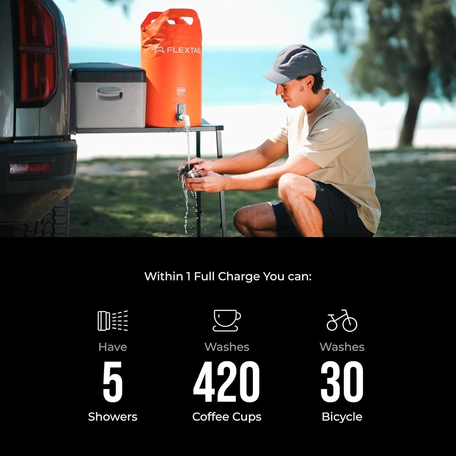Flextail Tiny Camping Shower and Water Bag