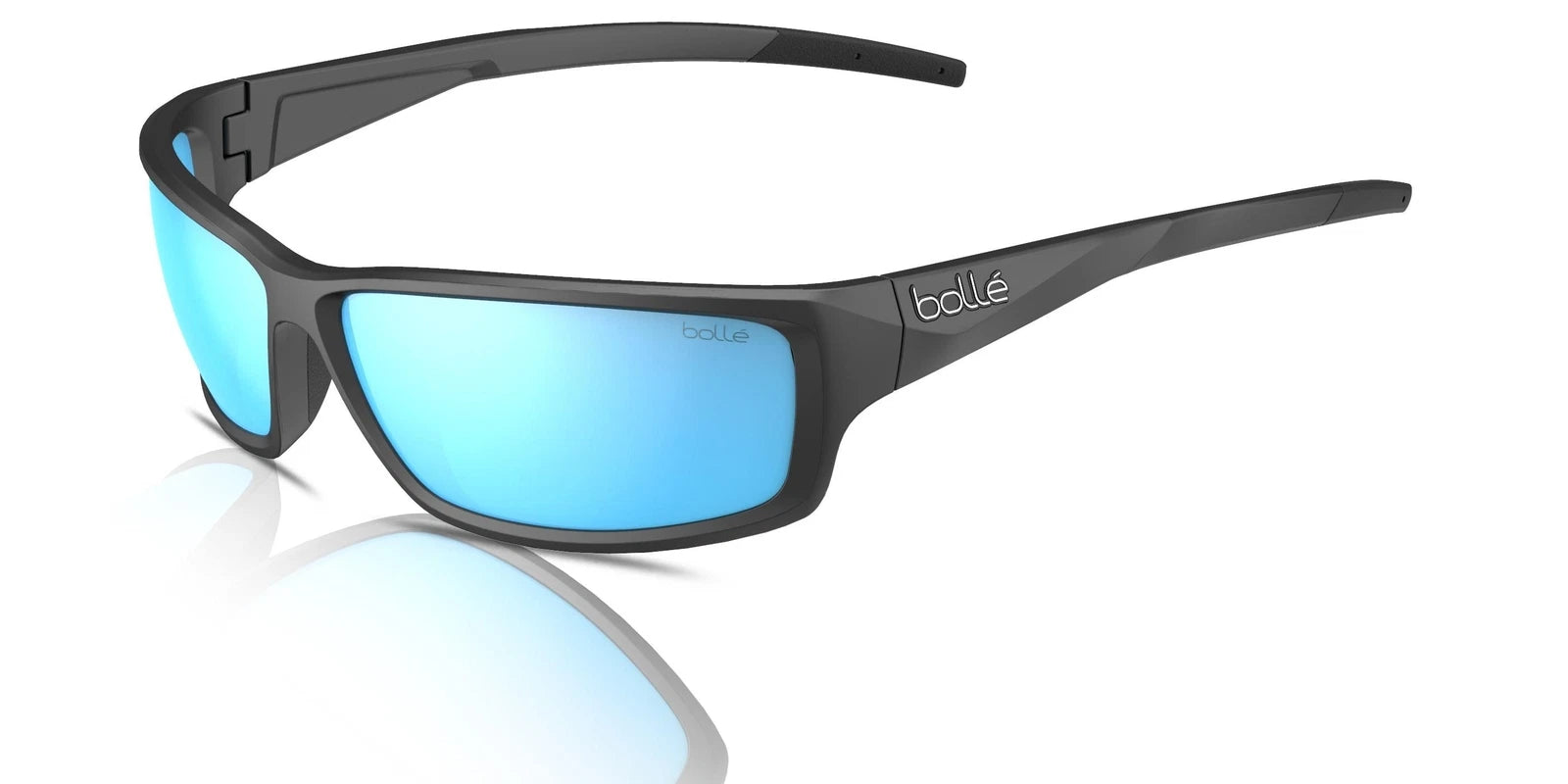 Bollé Cerber Sunglasses - Black Matte Sky Blue Polarised