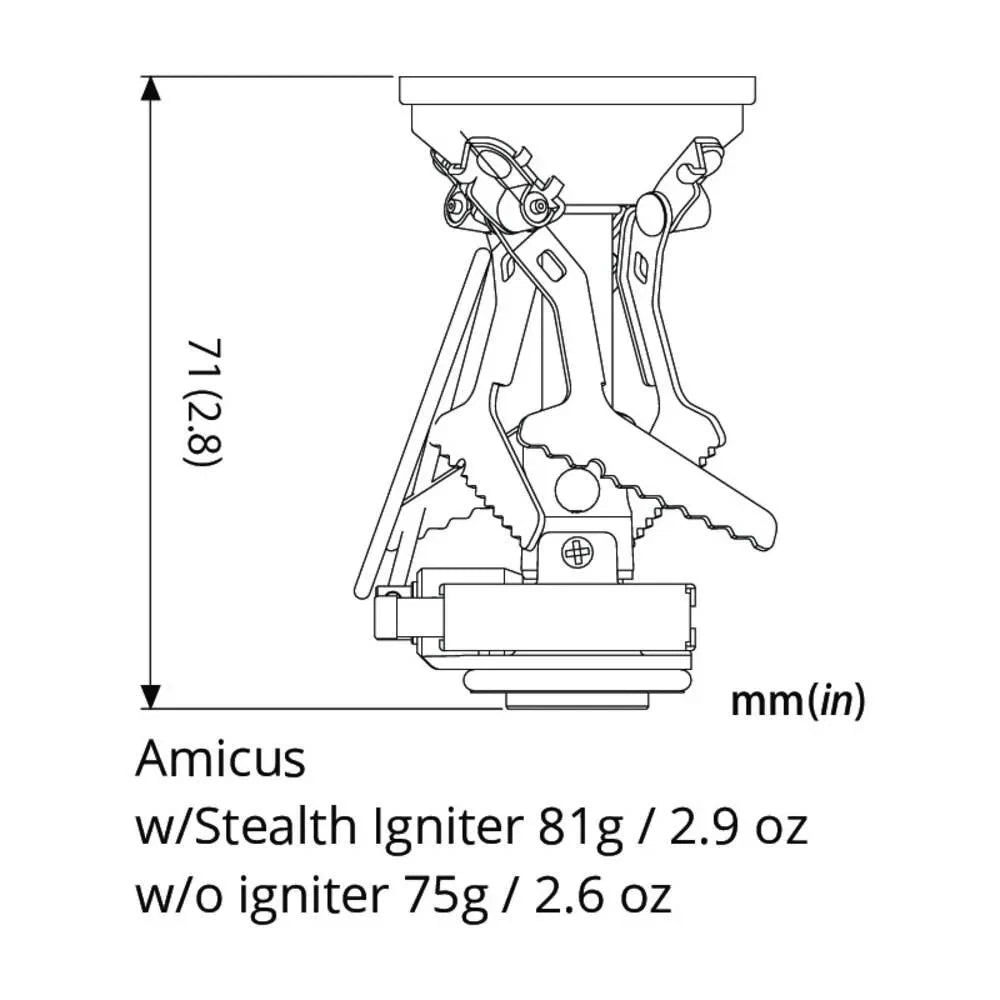 SOTO Amicus w/ Stealth Ignitor Backpacking Stove