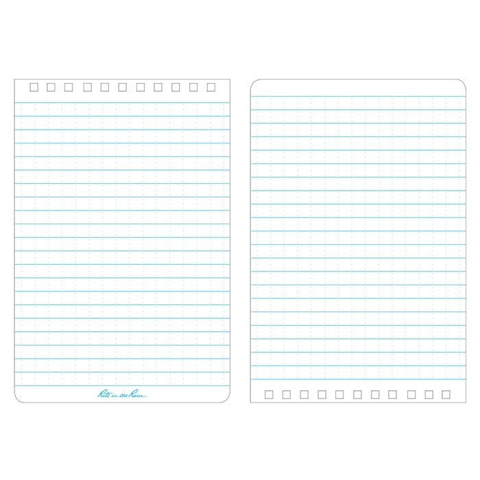Rite in the Rain Top Spiral Bound Pocket Notepad No.246 - White Blue 4" x 6"
