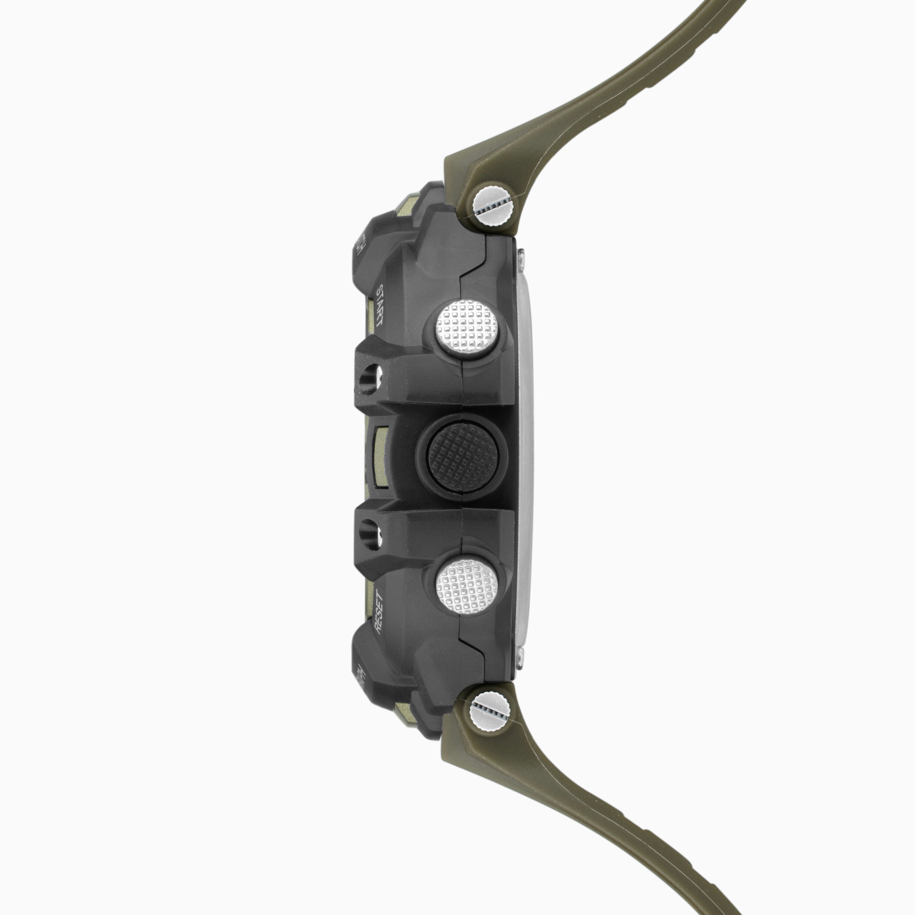 Sekonda Crossfell Digital Men's Watch - Black Plastic Case & Khaki Green Strap