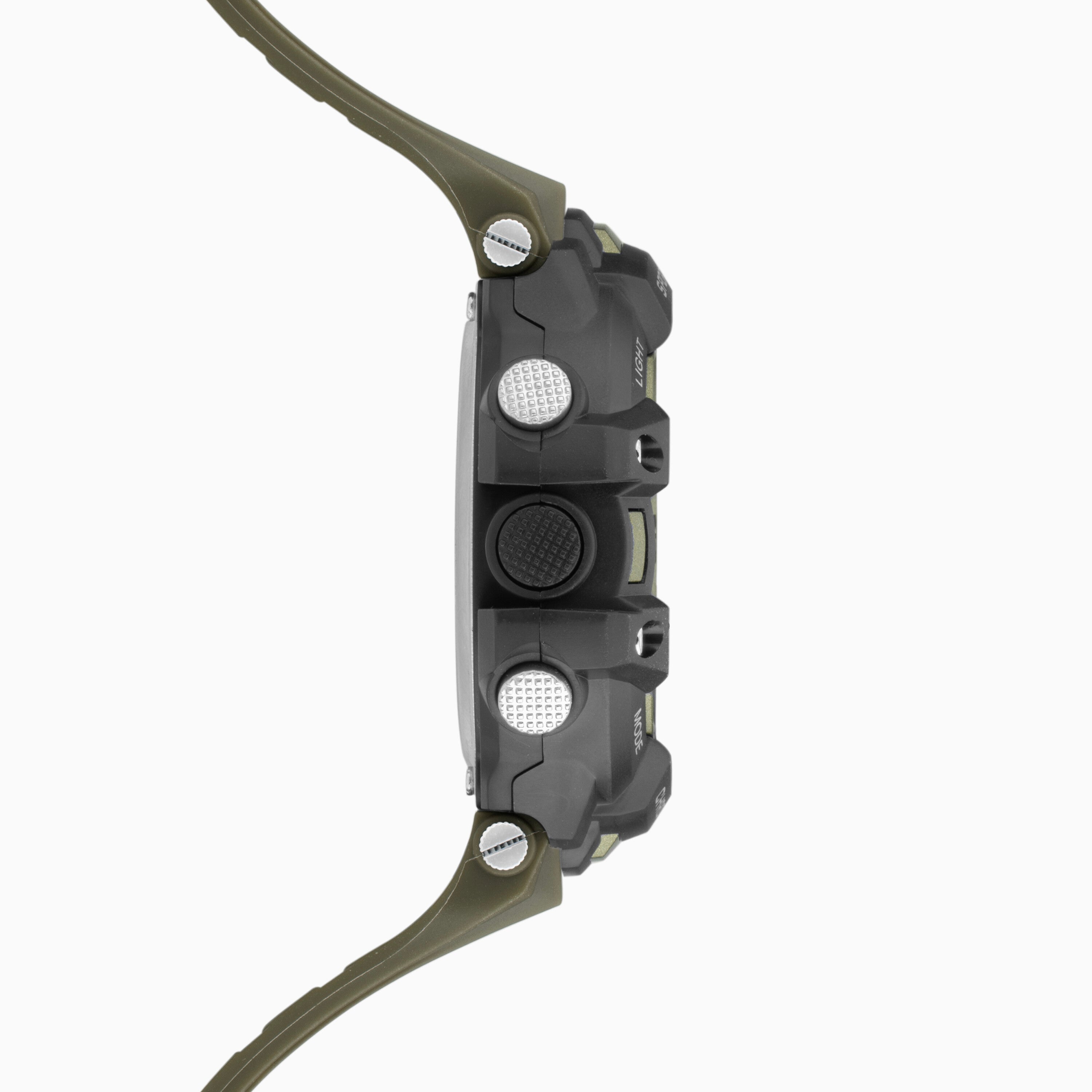 Sekonda Crossfell Digital Men's Watch - Black Plastic Case & Khaki Green Strap