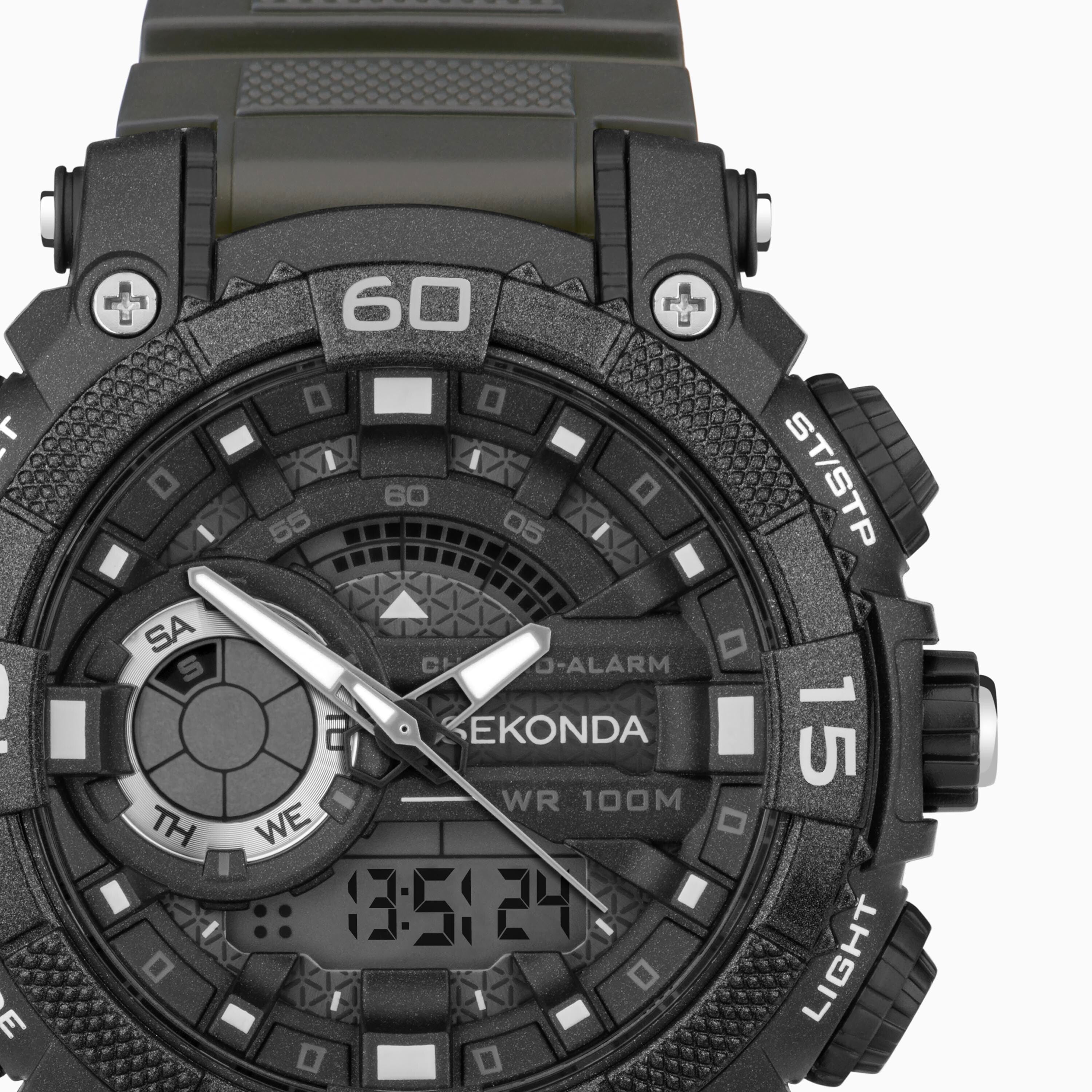 Sekonda Malvern Digital Men's Watch - Grey Plastic Case & Strap