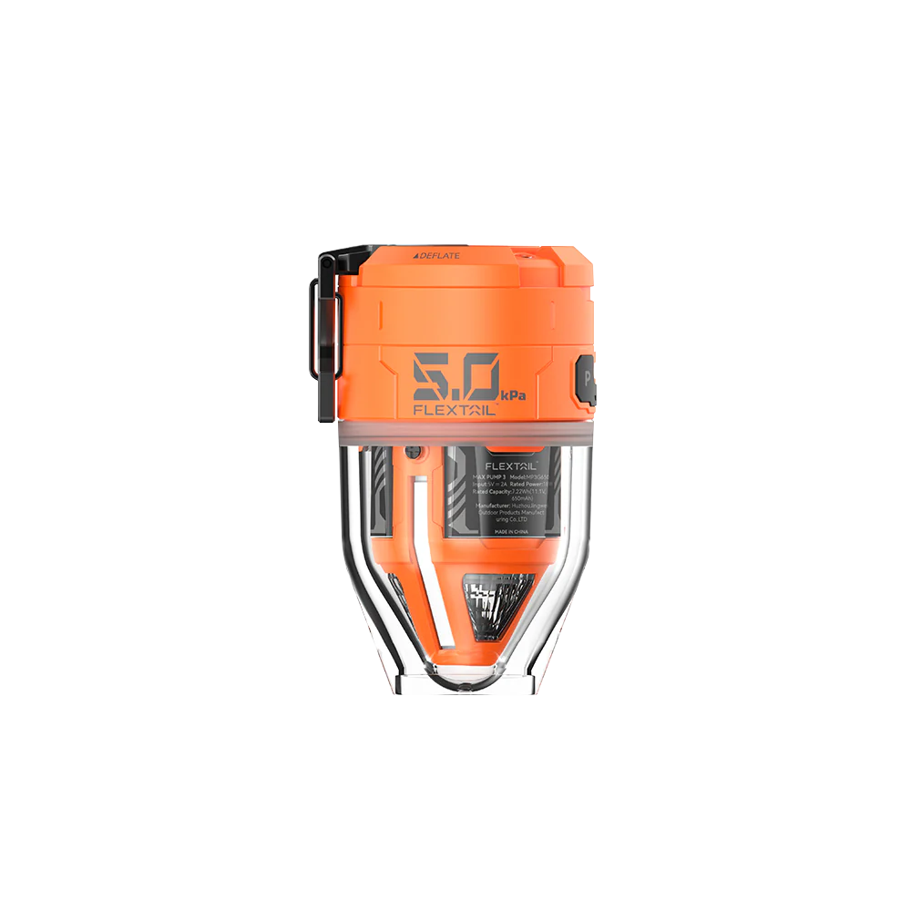 Flextail Max Pump 3 High Speed 2-in-1 Rechargeable Air Pump - Orange with Case