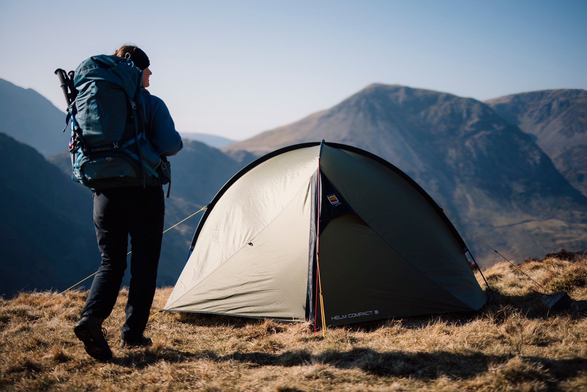 Wild Country Helm Compact 3 Backpacking Tent - Green
