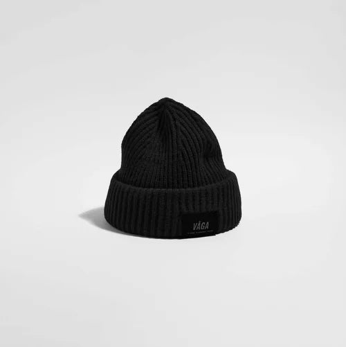 VÅGA Midweight Ribbed Beanie - Black