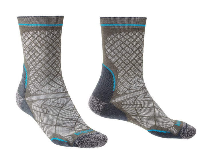Bridgedale Men's Hike Ultralight Coolmax Performance Boot Socks - Grey/Dark Grey
