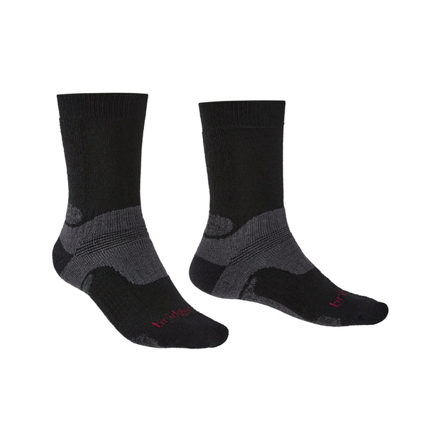 Bridgedale Men's Midweight Merino Performance Boot Sock (Trekker) - Black
