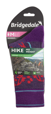 Bridgedale Women's Hike Midweight Endurance Boot Merino Performance Socks