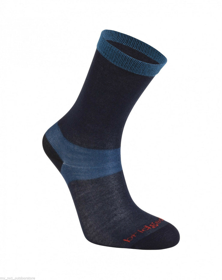 Bridgedale Women's Everyday Outdoors Coolmax Liner Socks (2 Pairs) - Navy Blue
