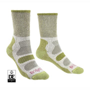Bridgedale Women's Lightweight Coolmax Comfort Boot Sock (Light Hiker) - Spring Green