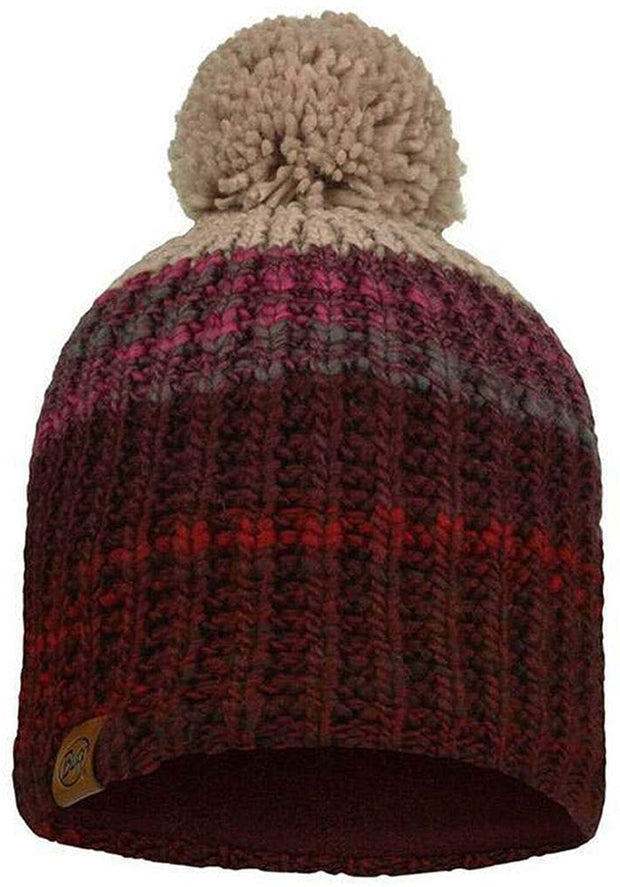 Buff Alina Knitted & Fleece Hat - Maroon