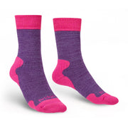 Bridgedale Women's Heavyweight Merino Comfort Boot Socks - Purple Marl