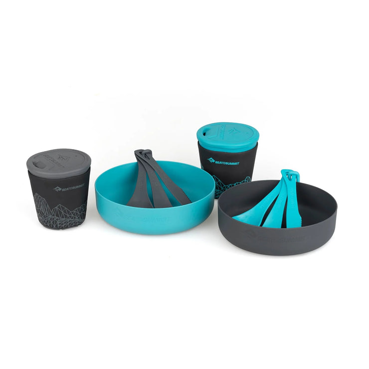 Sea To Summit DeltaLight Camp Set 2.2 (2 mugs, 2 Bowls) - Pacific Blue