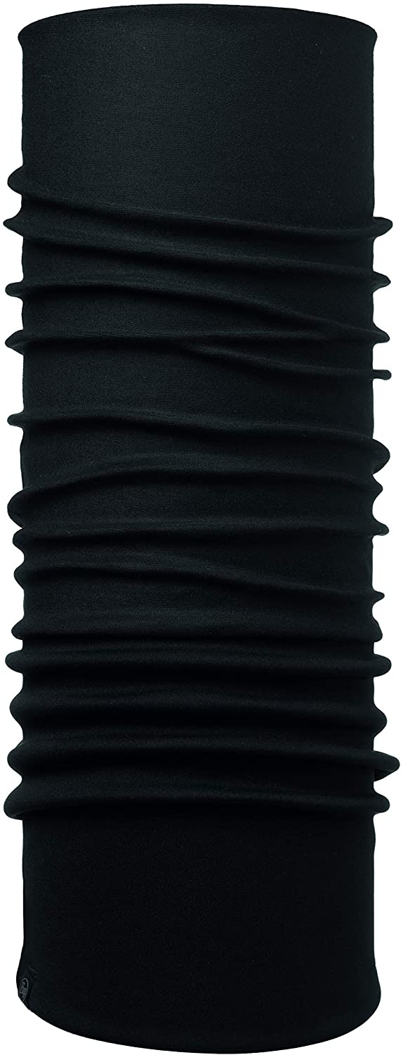 Buff Windproof Neck Gaiter - Solid Black