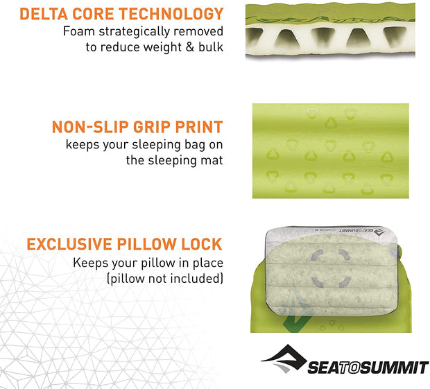 Sea To Summit Comfort Light Self Inflating Mat - Regular Green