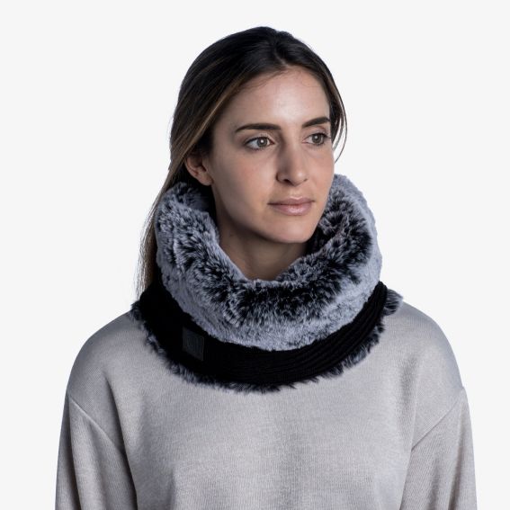 Buff Kesha Knitted Neck Warmer - Black