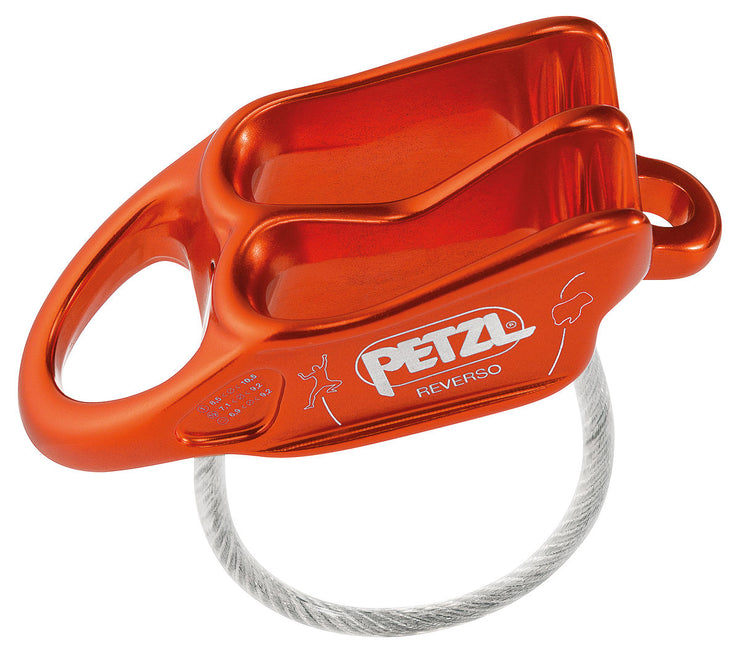 Petzl Reverso Belay Device - Red/Orange