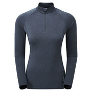 Montane Women's Dart Thermo Zip Neck T-shirt - Eclipse Blue