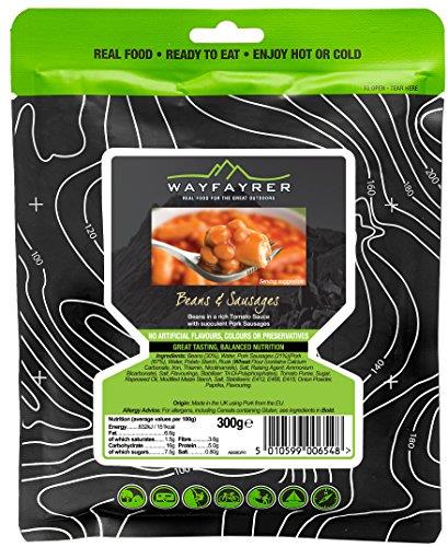 Wayfayrer Boil in the Bag Camp Food - Meal Beans & Sausage (6 Packs)