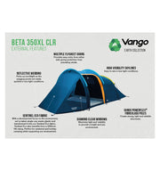 Vango Beta 350XL CLR 3 Person Tunnel Tent - Moroccan Blue