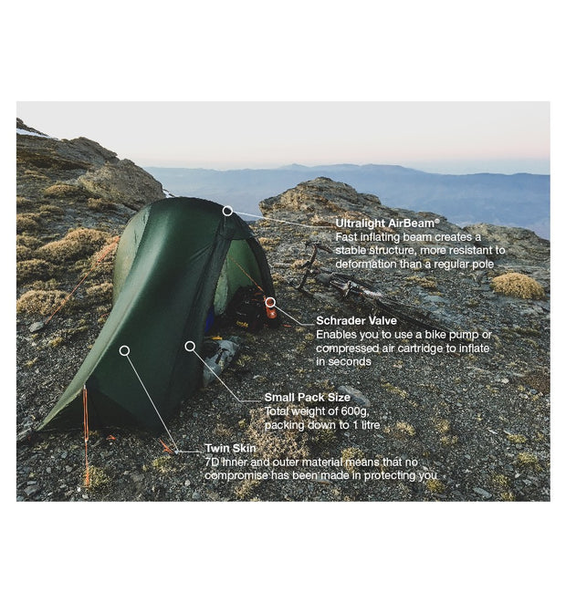 Vango F10 Project Hydrogen Supelight Air Tent - Alpine Green